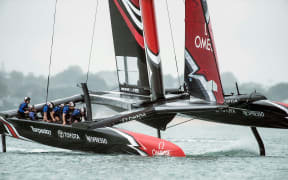 Team New Zealand's new boat 2017.