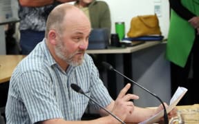 Robert Coe asked council to "stop the madness" and not fluoridate Tauranga's water at a Tauranga City Council meeting in August. Photo /Alisha Evans