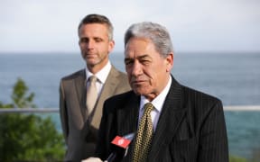Winston Peters in Bluff while on the NZ First campaign tour.