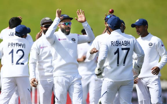 India captain Virat Kohli during one of the few moments of celebration his side had during the first test.