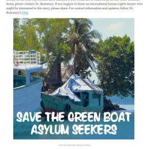 A campaign was launched to help the asylum seekers after they arrived on Yap in November 2014