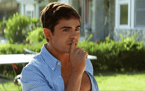 Zac Efron, winking