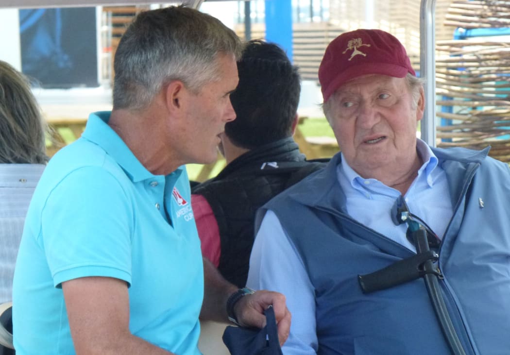 Spain's King Juan Carlos, left, with America's Cup Event Authoirity chief executive Russell Coutts.