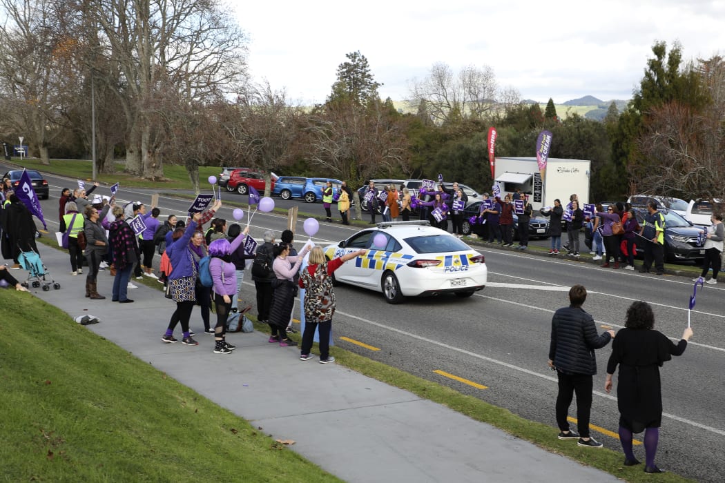 The Rotorua nurses' strike on 9 June 2021.