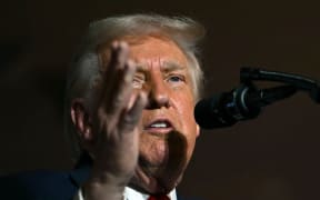 US President Donald Trump delivers remarks on the economy at Mount Airy Casino Resort in Mount Pocono, Pennsylvania, on December 9, 2025. (Photo by ANDREW CABALLERO-REYNOLDS / AFP)