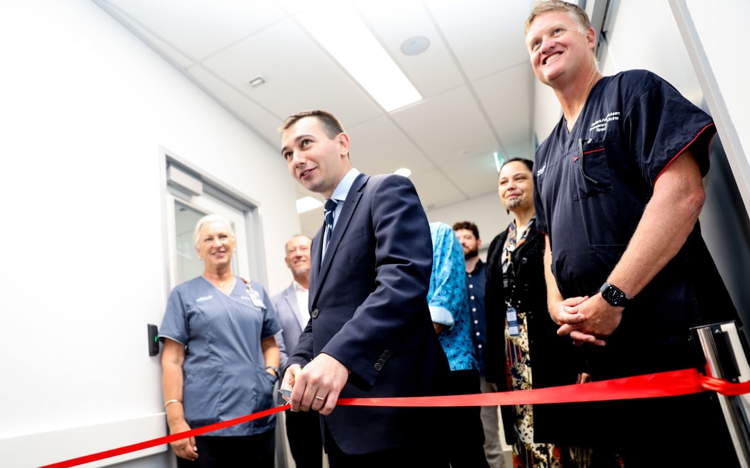 Minister of Health Simeon Brown at the opening of the new Adult Emergency service in Auckland Hospital.
