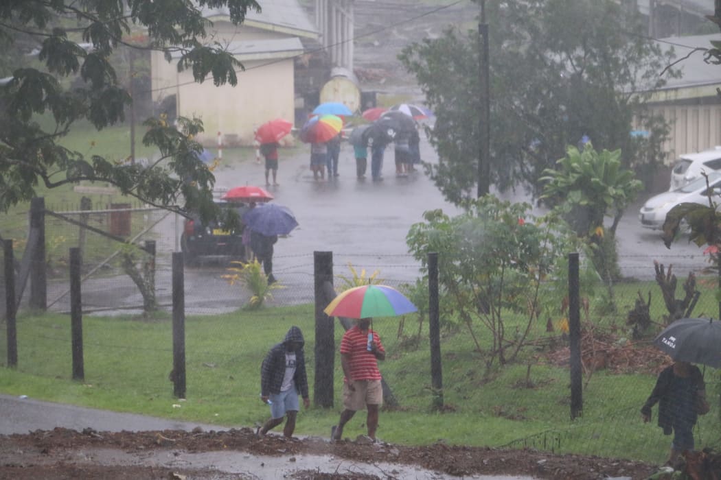 Rain in Fiji during election polling