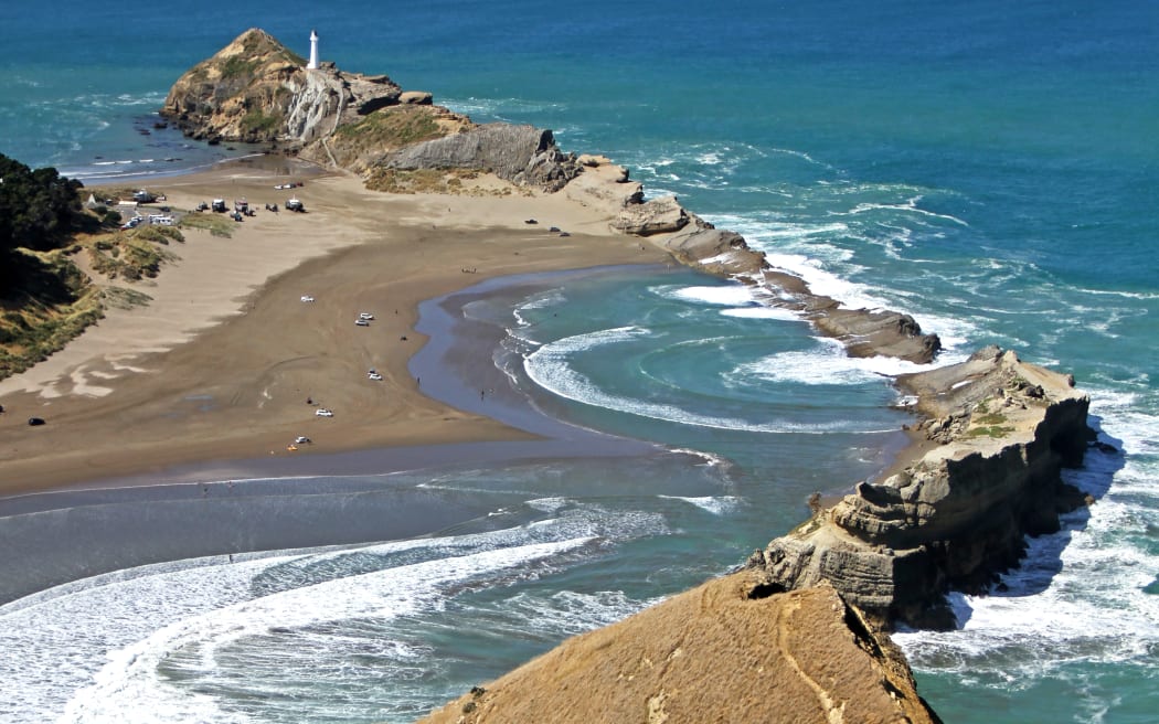 Castle Point light house and beach in the Wairarapa.