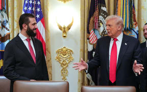 A photograph released by the official Syrian Arab News Agency (SANA) on November 10, 2025, shows Syria's President Ahmed al-Sharaa (L) meeting with US President Donald Trump at the White House in Washington DC. Syria's President Ahmed al-Sharaa met US President Donald Trump at the White House on November 10, 2025, for unprecedented talks, just days after Washington removed him from a terrorism blacklist. Sharaa, whose rebel forces ousted longtime ruler Bashar al-Assad late last year, is the first Syrian leader to visit the White House since the country's 1946 independence.