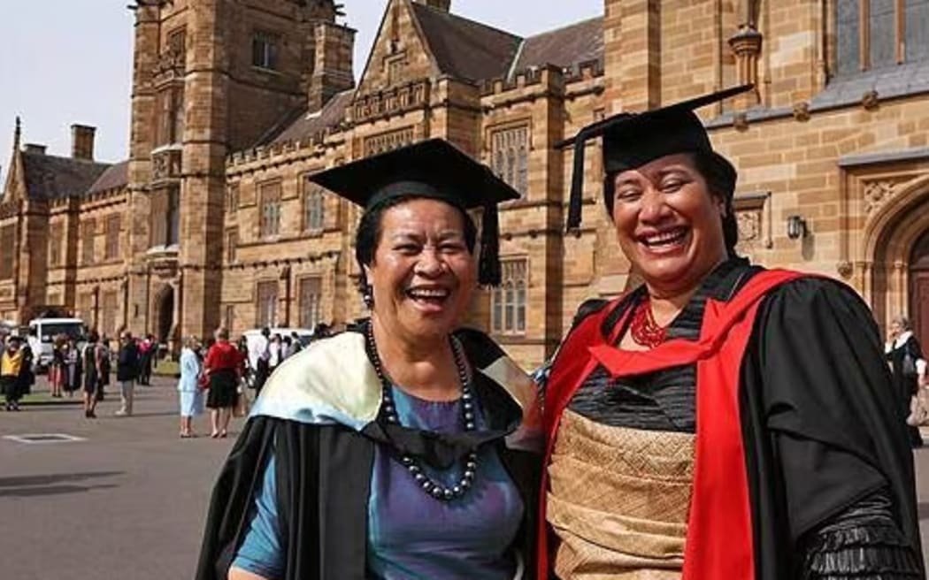 Dr Tuipulotu graduating from a PhD in nursing at the University of Sydney.