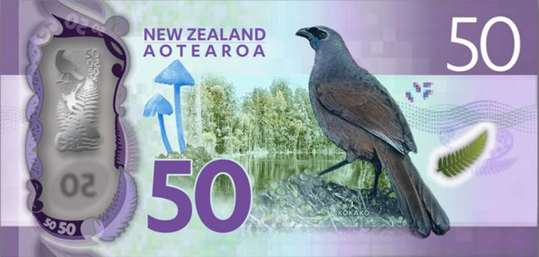 Entoloma hochstetteri is featured on the 2016 50 dollar note.