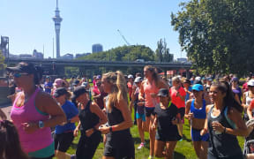 Auckland women run in honour of Joanne Pert, who was killed while exercising in Remuera.