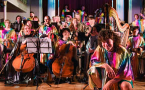 Exploding Rainbow Orchestra (Joshua Worthington-Church in foreground)