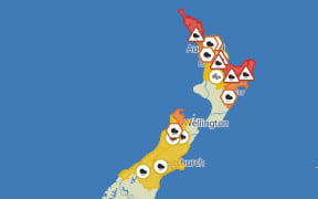 The latest weather warning and watches map from MetService for Wednesday.