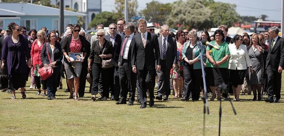 Labour Party MPs at Ratana marae.