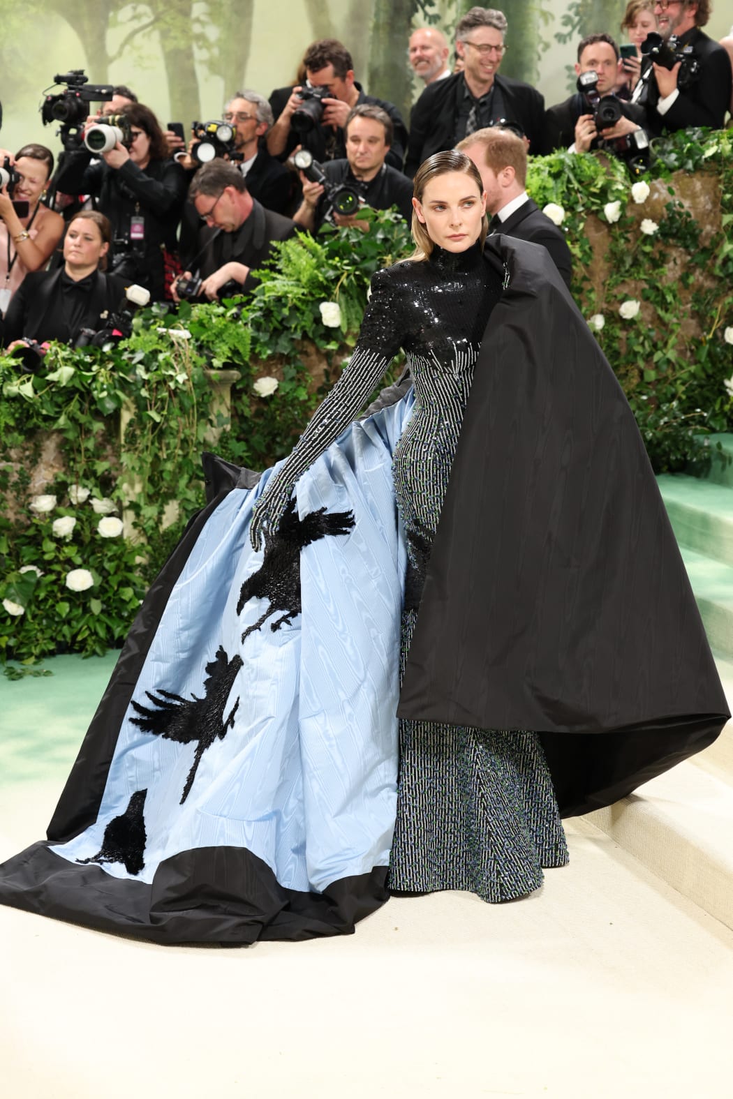 NEW YORK, NEW YORK - MAY 06: Rebecca Ferguson attends The 2024 Met Gala Celebrating "Sleeping Beauties: Reawakening Fashion" at The Metropolitan Museum of Art on May 06, 2024 in New York City. (Photo by Aliah Anderson/Getty Images)