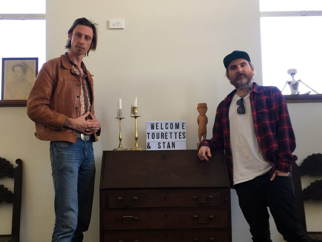Dominic "Tourettes" Hoey and Skyscraper Stan.