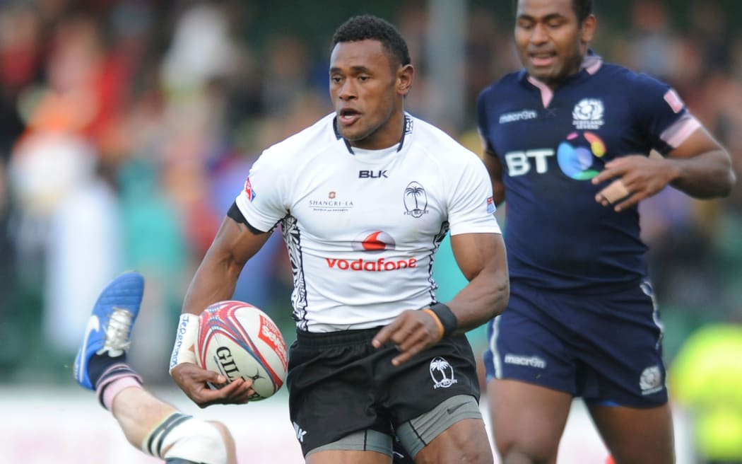 Amenoni Nasilasila in action for Fiji on the World Sevens Series.