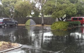 The Christchurch City Council has received complaints about backpackers camping in the car park in New Brighton.