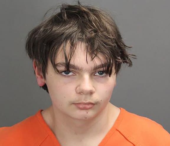 December 02, 2021 this booking photo released by the Oakland County Sheriff's Office in Michigan shows shooting suspect Ethan Crumbley.