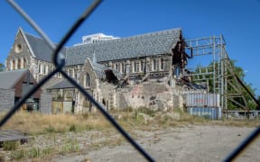 February 14, 2016 - ChristChurch Cathedral which was damaged in the earthquakes of 2011 is seen behind a fence.