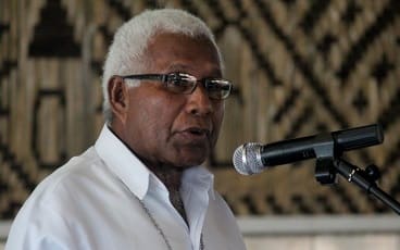 Retiring Solomon Islands Anglican church leader David Vunagi.
