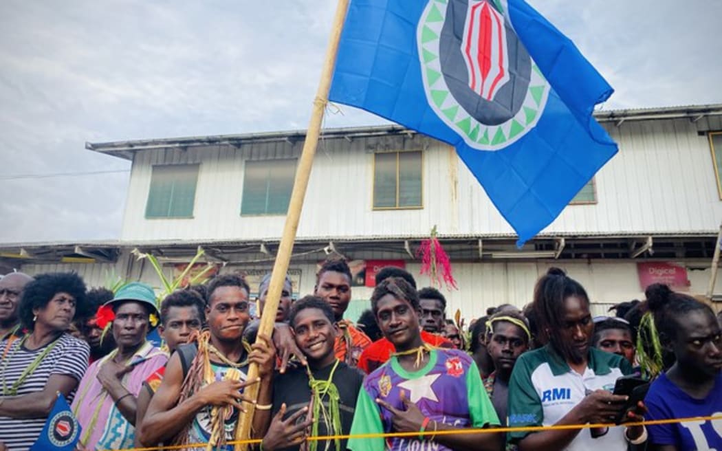 People queue to vote in Bougainville’s independence referendum from Papua New Guinea in Buka, the capital of the autonomous region, pictured on 23 November 2019.