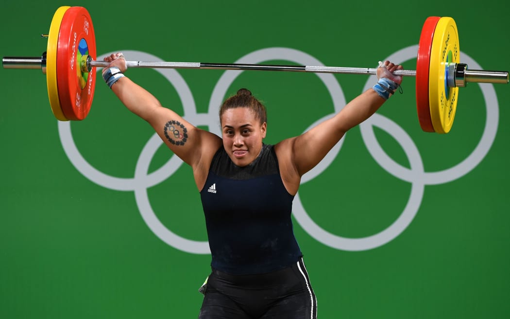Cook Islands's Luisa Peters in action at the Rio Olympics.
