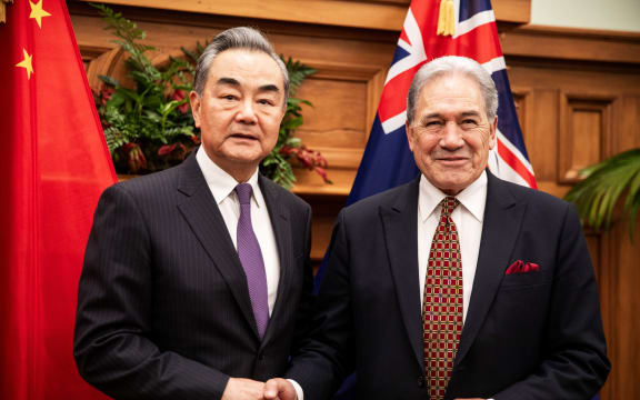 Wang Yi and Winston Peters