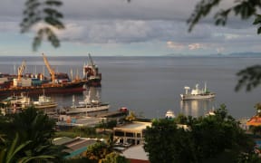 Honiara port, ships, boats, containers - Solomon Islands