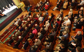 About 250 people attended the meeting at the Waipawa Municipal Theatre on the benefits of irrigation.