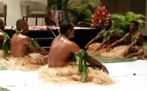 Traditional Fiji welcome.