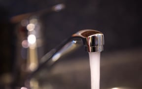 Water running from a tap