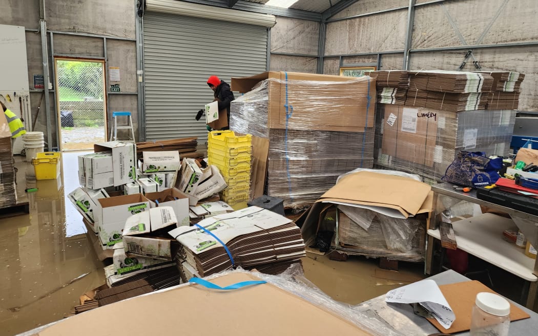 Flood damage at The Limery.