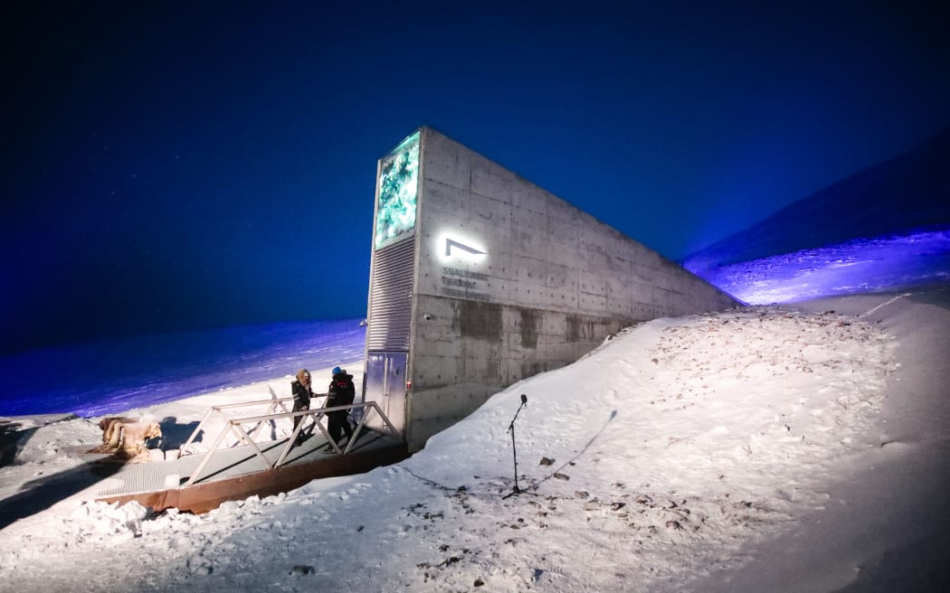 Svalbard Global Seed Vault. Representatives from many countries and universities arrived in the vault with new seeds.