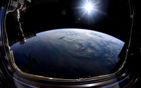This NASA handout obtained October 2, 2019 shows a photo by astronaut Nick Hague as as he prepares to conclude his stay aboard the orbiting laboratory.
