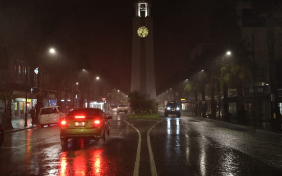 There was heavy rain in Gisborne overnight.