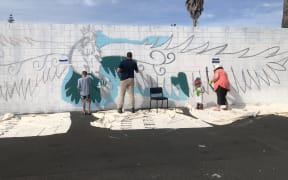 Community Mural in Huntly with Sasha McGaughran
