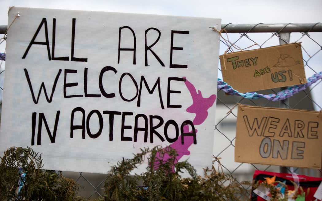 Signs outside Al Noor Mosque