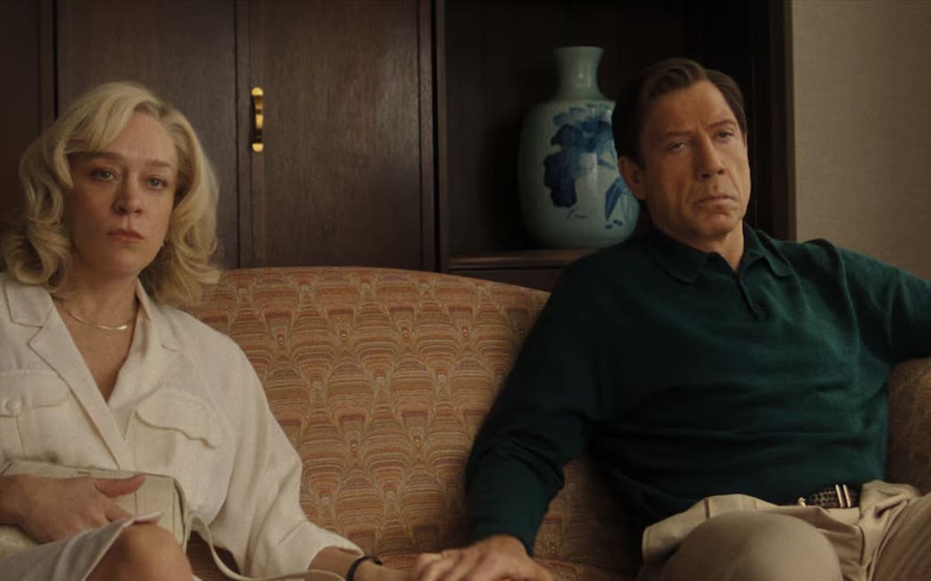 Javier Bardem and Chloë Sevigny as Menendez parents José and Kitty.