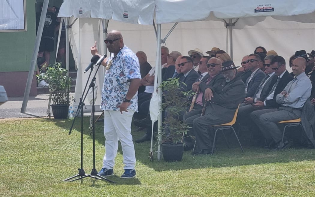 Te Pāti Māori co-leader Rawiri Waititi speaks at Rātana Pā.