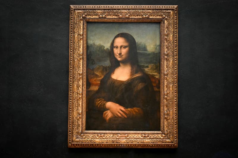 This photograph shows the painting "La Joconde" (the Mona Lisa) by Italian artist Leonardo Da Vinci at the Louvre museum in Paris on January 28, 2025.