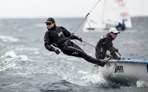 Jo Aleh and Pollie Powrie in action