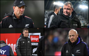 All Blacks backroom staff: coach Ian Foster, assistant coach John Plumtree, mental skills coach Gilbert Enoka and manager Darren Shands.