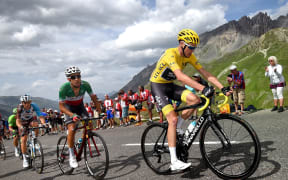 Romain Bardet, Fabio Aru and Chris Froome.