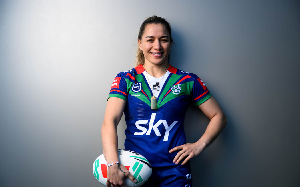 New Zealand Warriors captain Apii Nicholls poses for a photograph during the launch of the NRL's 2025 Women’s Premiership season at Rugby League Central in Sydney, Monday, June 30, 2025. (AAP Image/Bianca De Marchi / Photosport) NO ARCHIVING