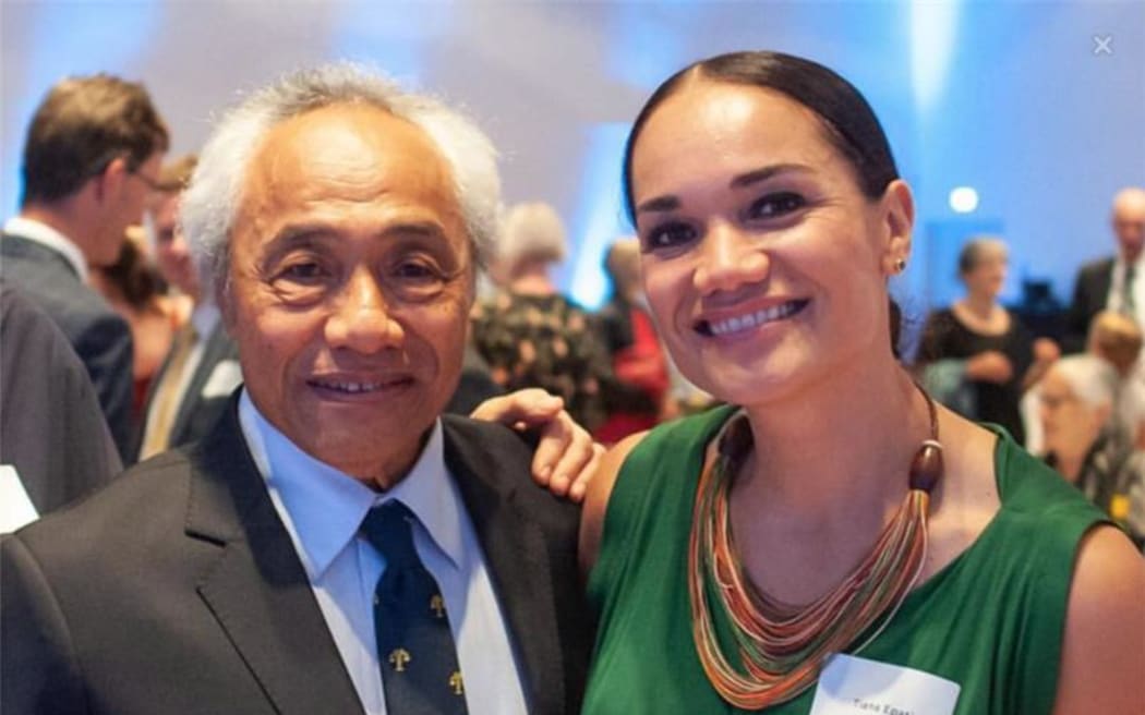 Tiana Epati with her dad A'e'au Semi Epati, a pioneering Samoan who was New Zealand's first judge of Pacific Island descent.