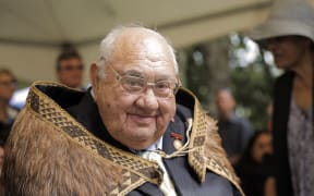Hekenukumai Busby at his investiture ceremony at Waitangi in February.