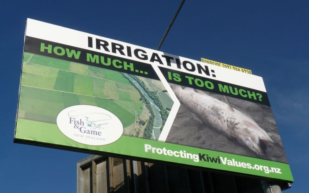 Initially, it was reported that Fish and Game billboard campaign in Canterbury angered Conservation Minister Nick Smith.