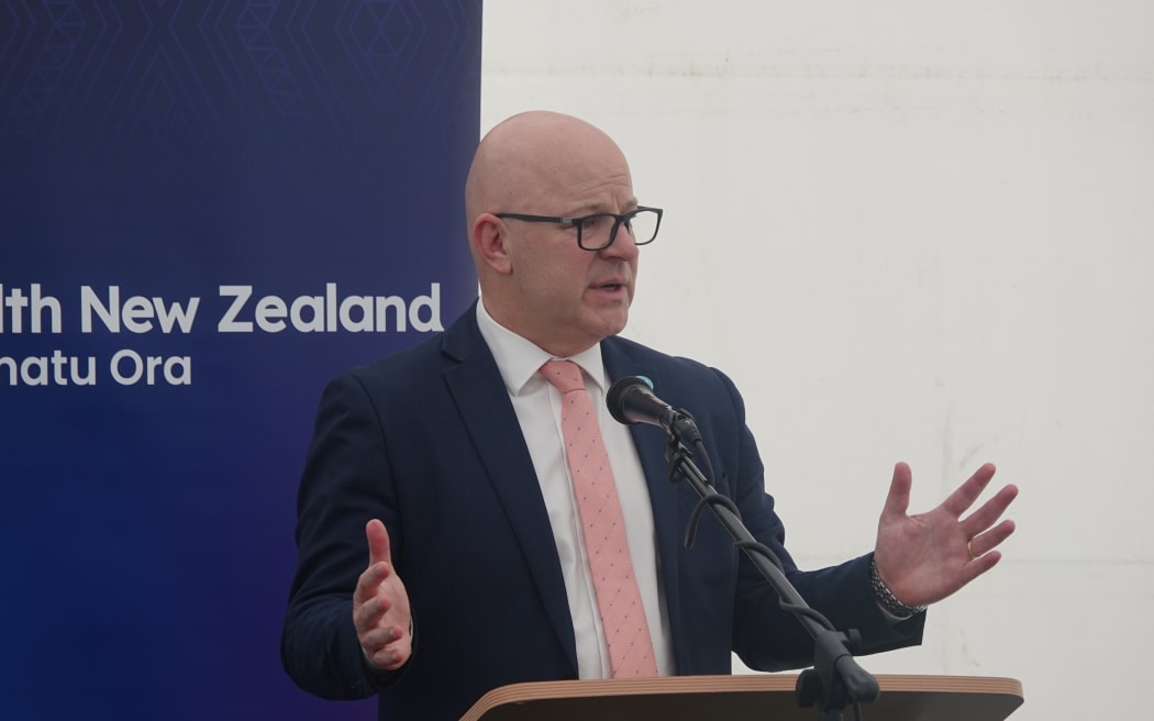 Mental Health Minister Matt Doocey speaks at the opening of Manaia House.
